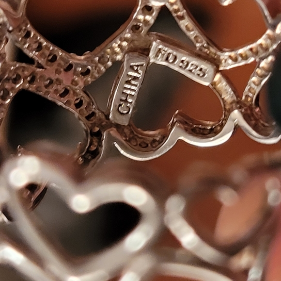 Sterling silver heart cubic zirconia ring - Picture 5 of 6